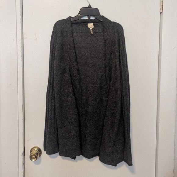 Qi Cashmere Cardigan Sweater Small Womens Open Draped Front 100% Cashmere - Picture 1 of 4